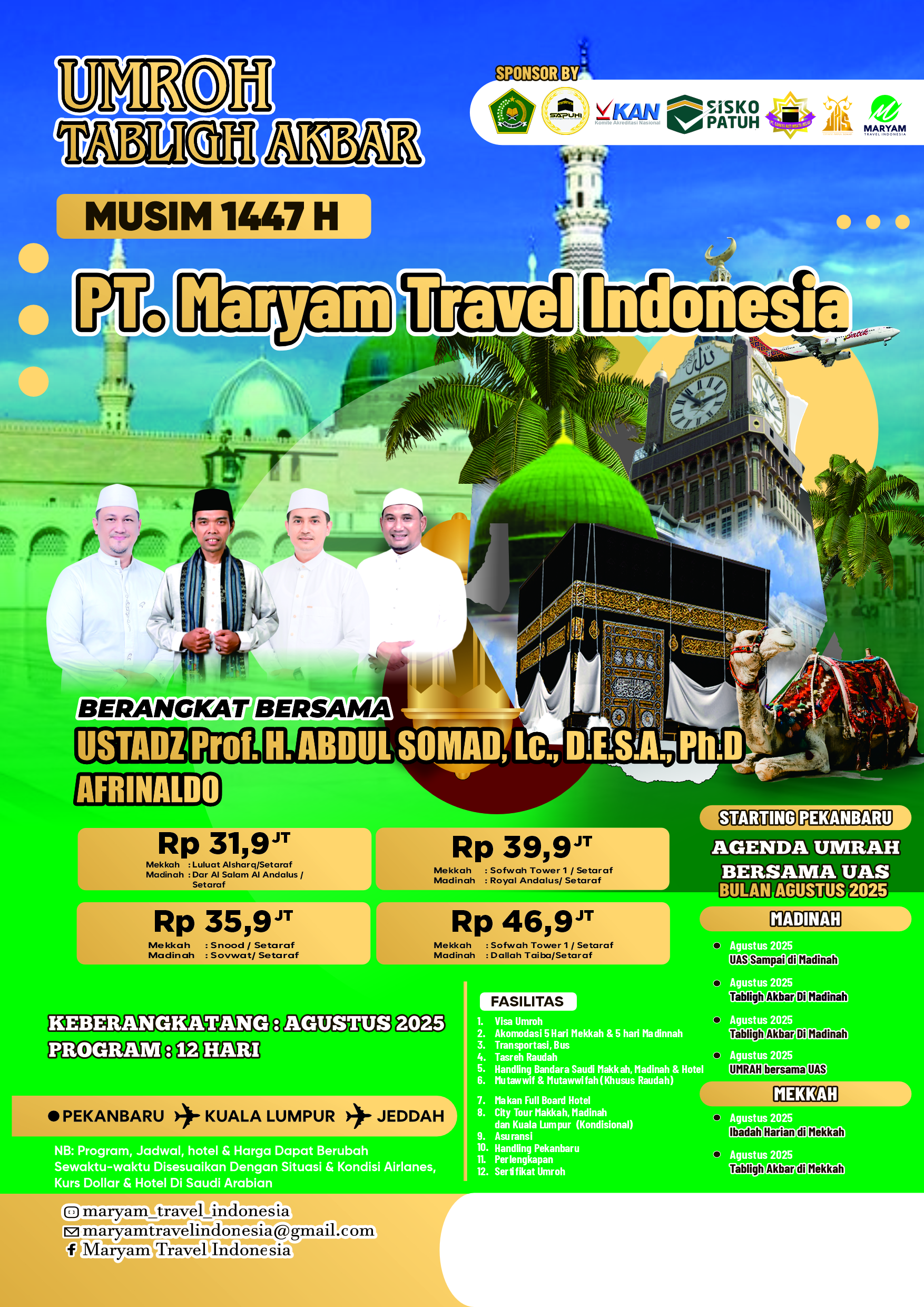 Umroh Tabligh Akbar Bersama Ustad Abdul Somad 